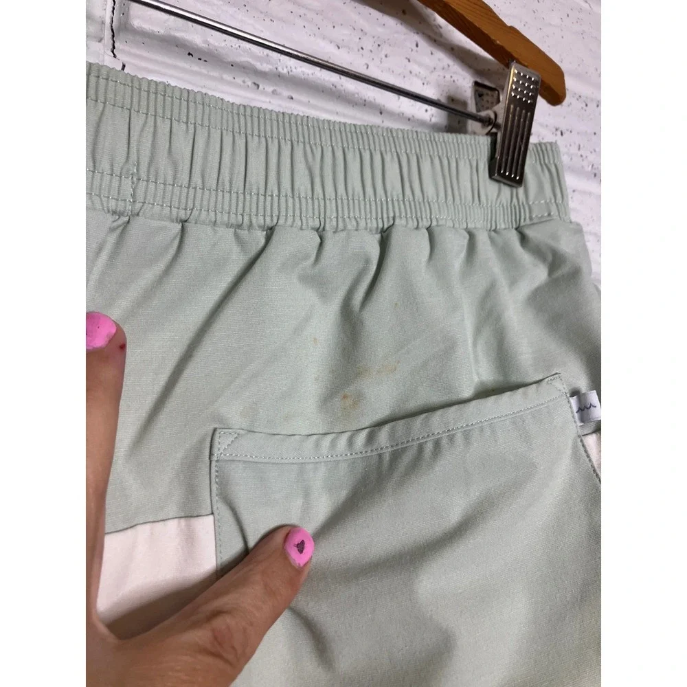 Minnow Swim Shorts Mens L Green Good Colorblock Board Trunks‎ Drawstring